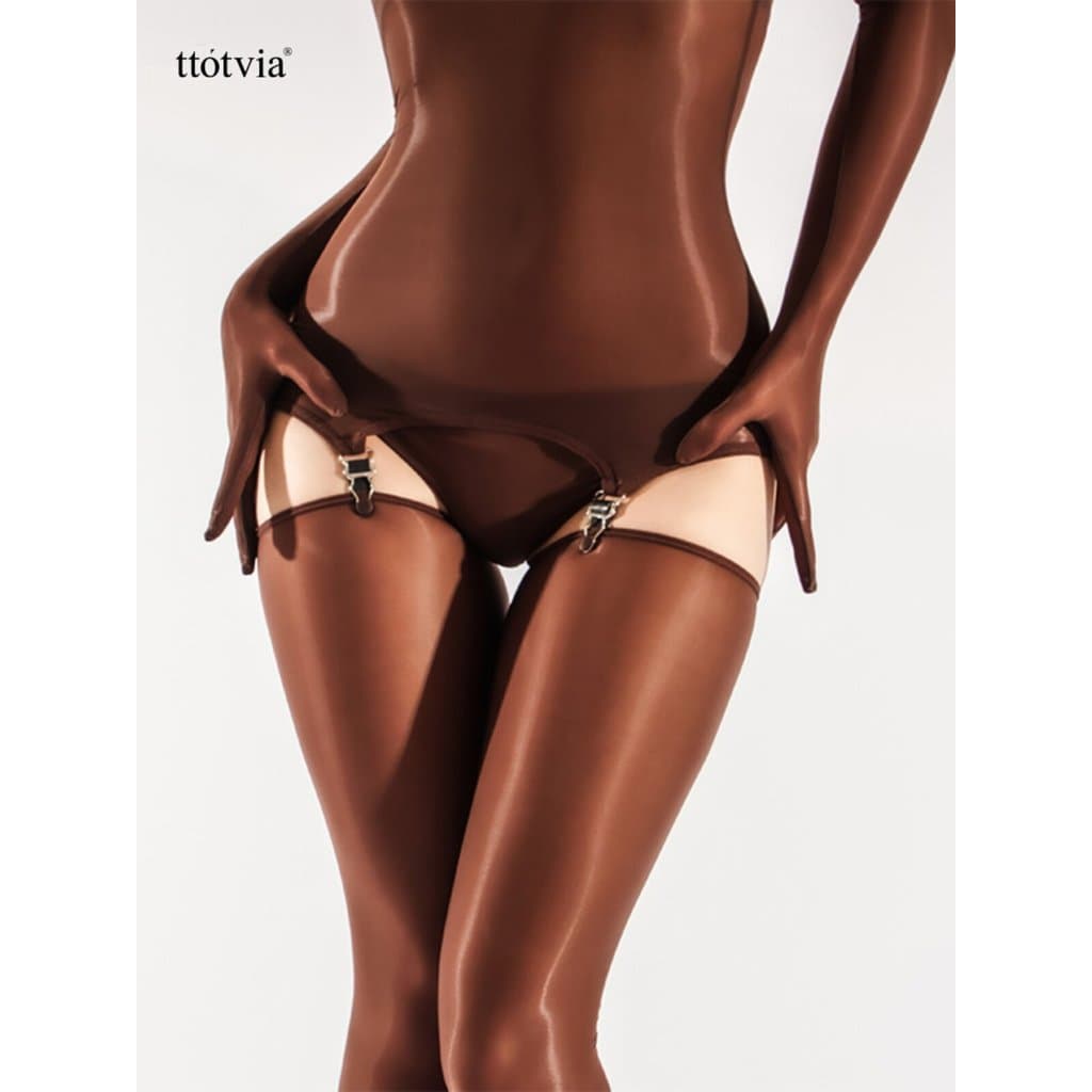 TtotviaG68 Meias Luvas de Uma Peça Skinny Garter Belt Top Europeu Retro Suspensórios Meias T-Pants Set