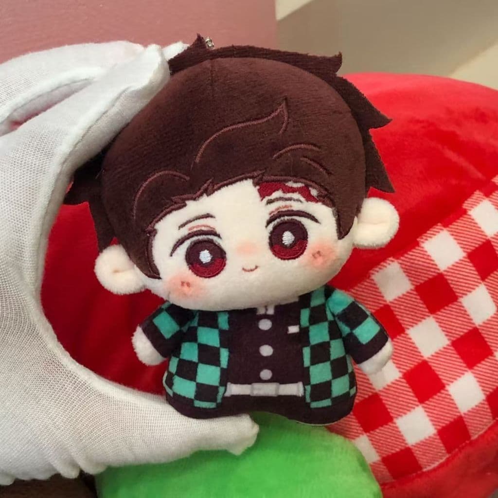 Novo Brinquedo de Pelúcia de Algodão de 10cm de Demon Slayer: Kimetsu no Yaiba - Tanjiro, Inosuke, Tanabe - Boneco de Pe