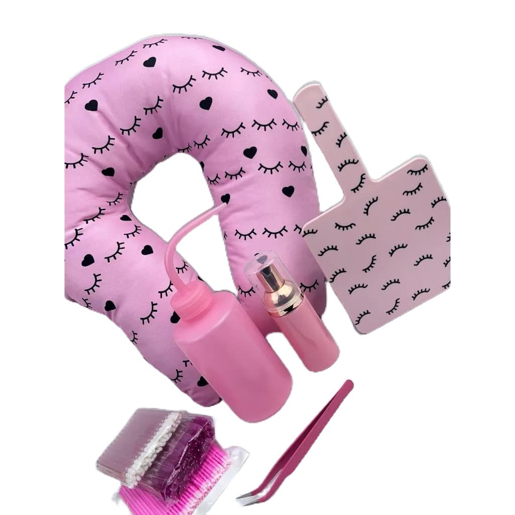 Kit Completo para Extensão de Cílios ROSA/PINK BARBIE GIRL - Ferramentas para Lash