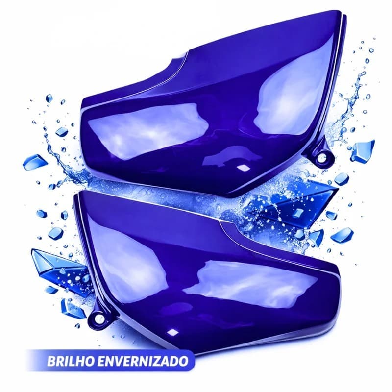 Carenagem Par Tampa Lateral Cg Titan 125 Azul 1995 1996 1997 1998 1999 Azul Enseada e Biscaia Pintado Envernizado