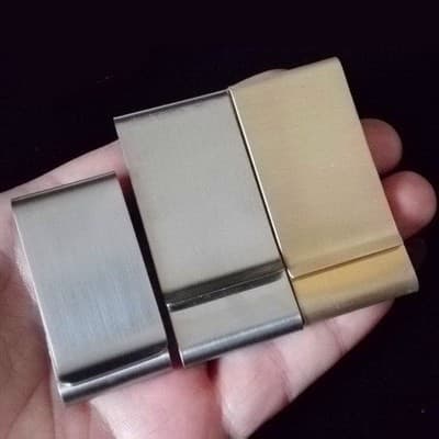 Boutique carteira de aço inoxidável clipe de notas masculino feminino criativo Metal carteira titular do cartão clipe Bi