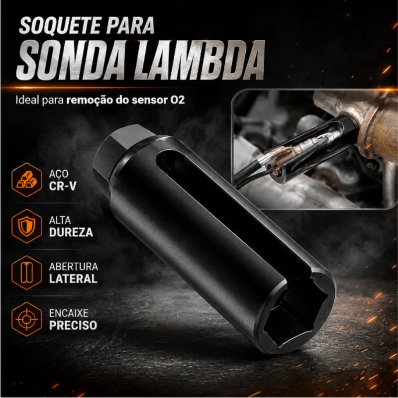 Chave De Sonda De 22mm Aço Cromo Vanádio Uso Automotivo À Prova De Ferrugem E Desgaste