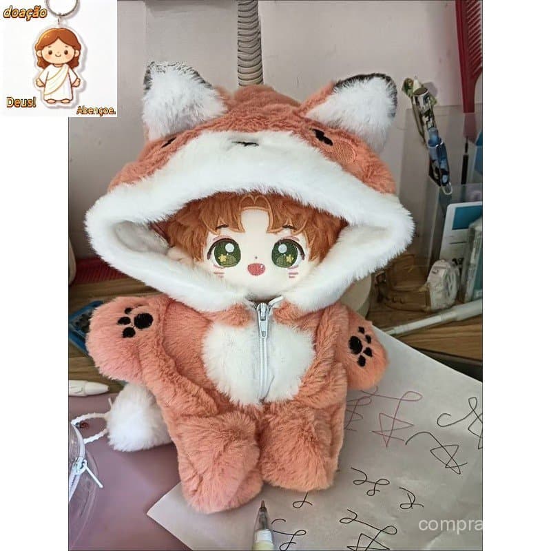 Anime Céu Oficial Doss Bênção Bonito Boneca Roupas Roupa Para 20cm De Algodão Raposa Coelho Animal Onesie Bonecas