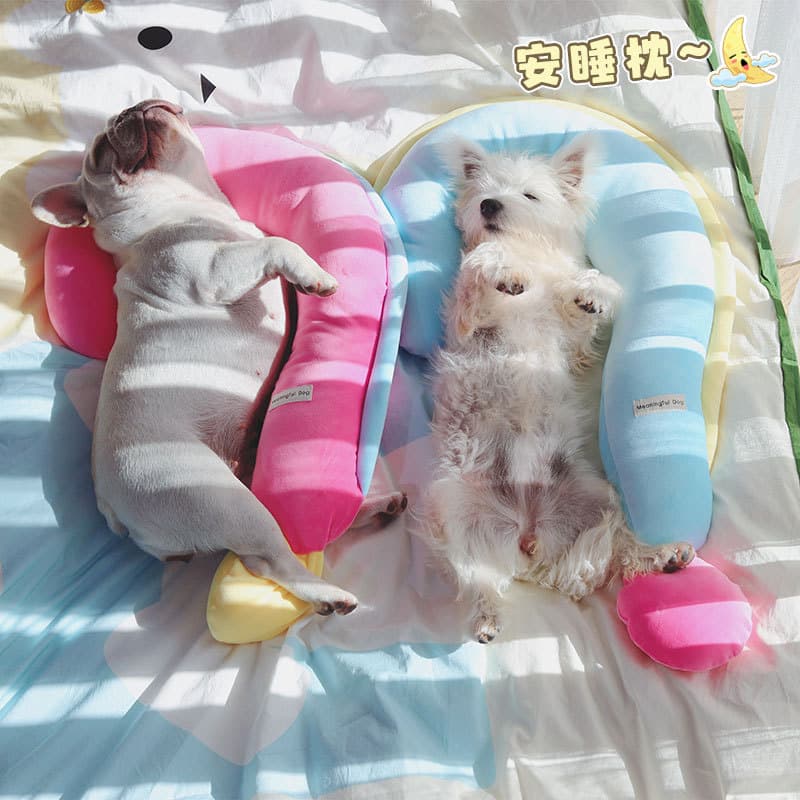 Travesseiro para cachorro, travesseiro pequeno específico para animais de estimação, removível, lavável, combate frances