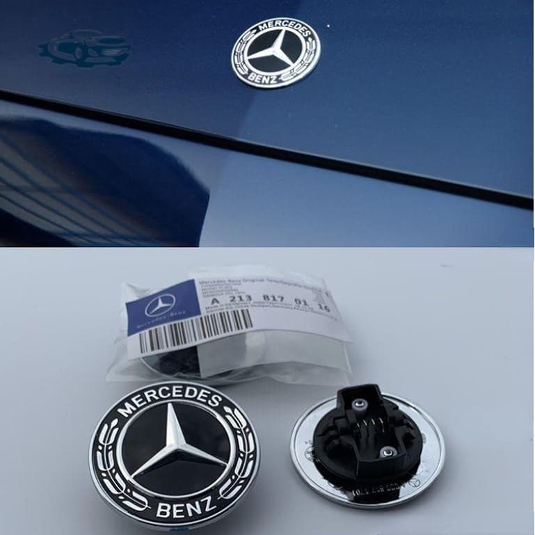 Emblema do Tampão Frontal em ABS 57MM para Logotipo Mercedes Benz W124 W140 W163 W202 W203 W204 CLA CLK CLS GLA GLC 2024