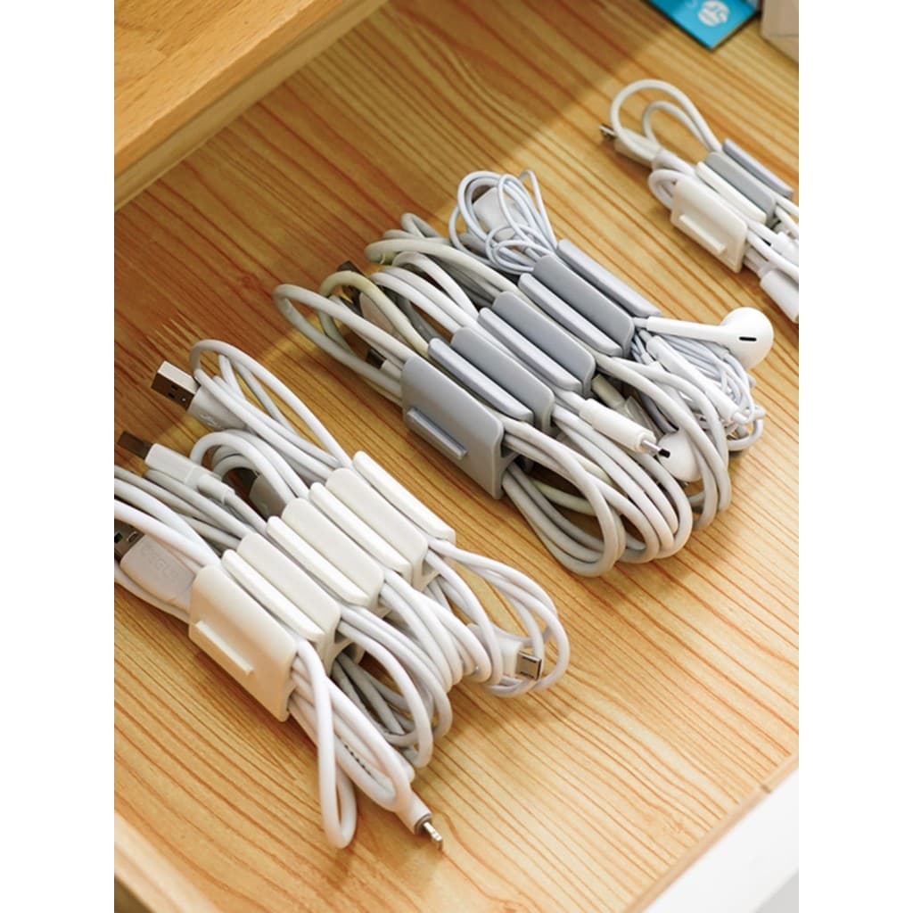 Criativo multifuncional enrolador estilo simples fone de ouvido cabo organizador conjunto fivela cabo dados enrolamento