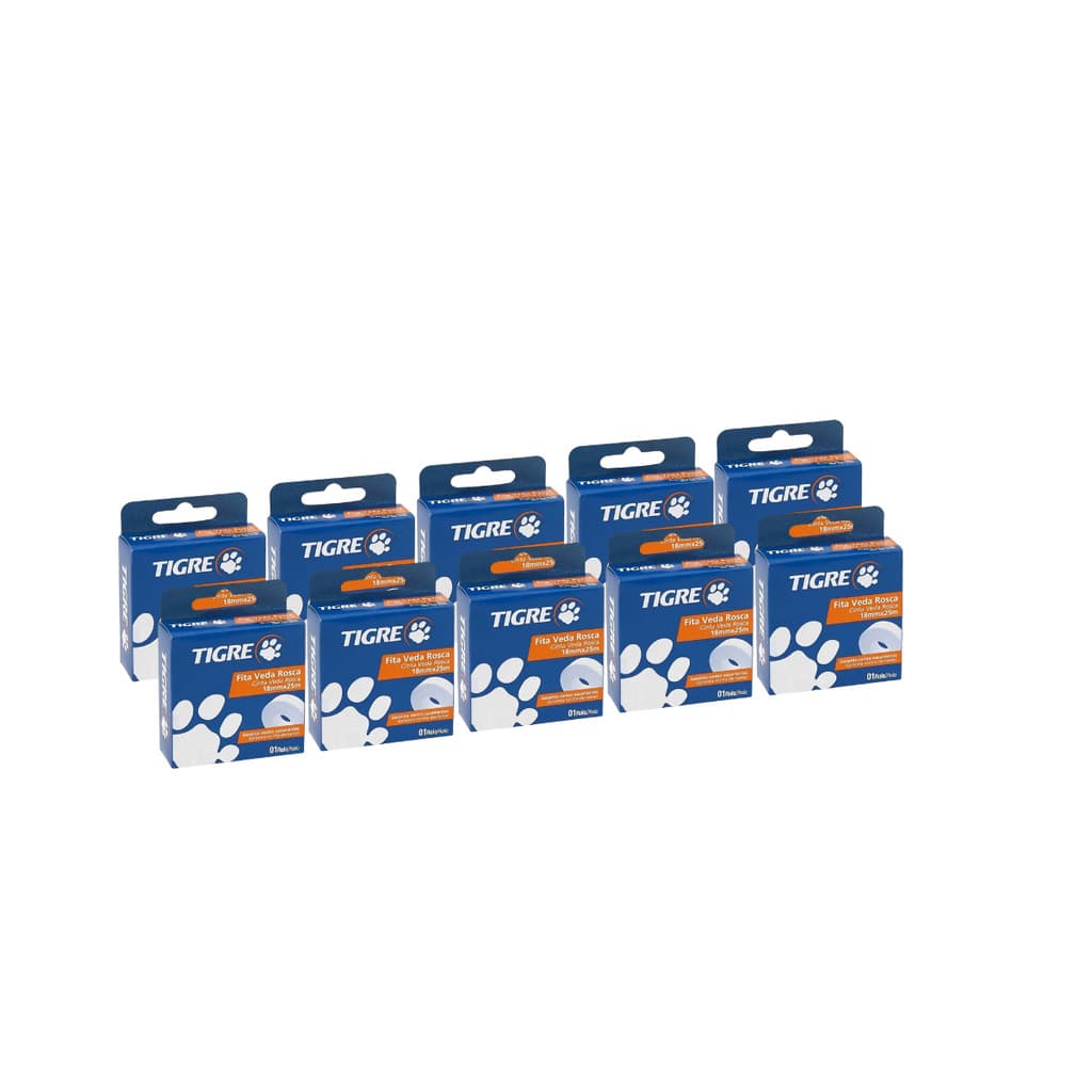 KIT COM 10 - TIGRE FITA VEDA ROSCA 18X10MTS 54501854