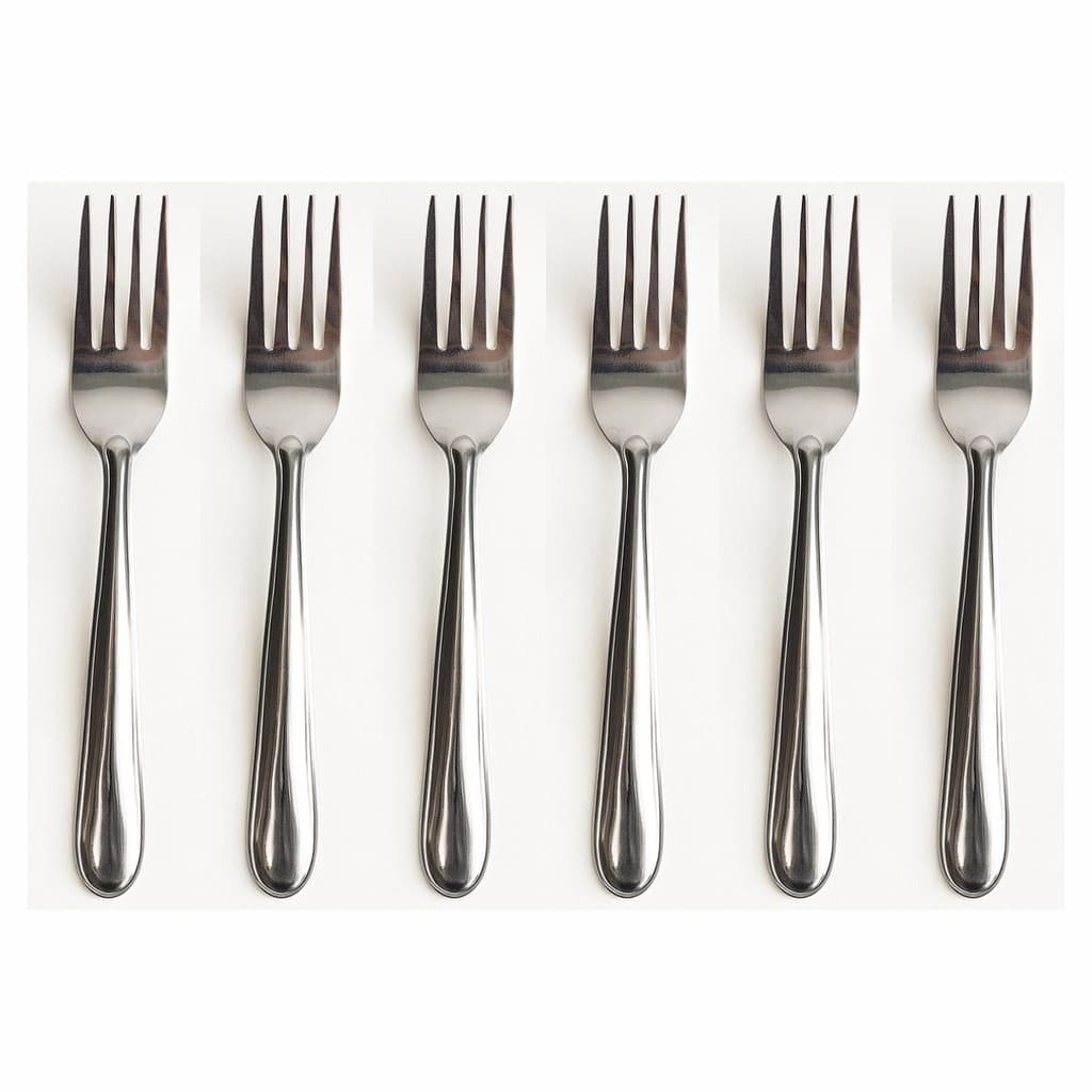 Conjunto 6 Garfos Inox Mesa Refeição Churrasco Restaurante Promointer