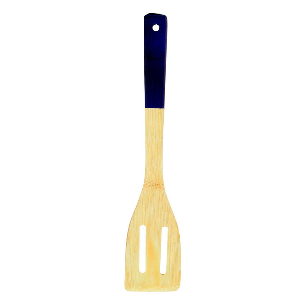 Espátula Reta Vazada de Bambu Nature 30cm Marinho Mai Home