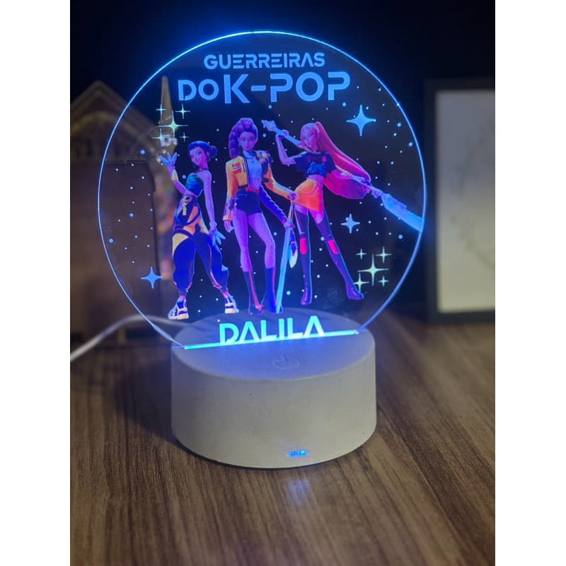 Luminaria Guerreiras Do K-Pop Com Nome Personalizado Decoração