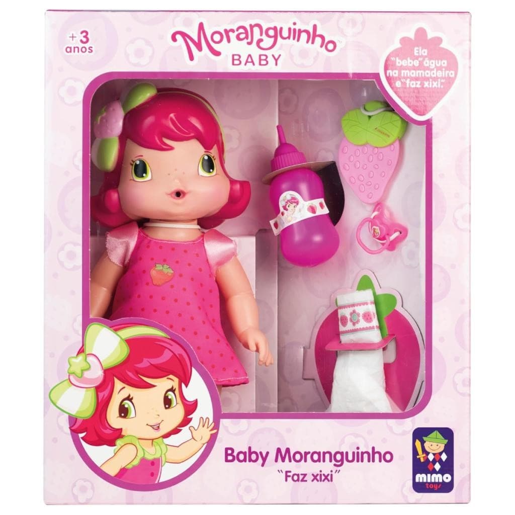 BONECA BABY MORANGUINHO FAZ XIXI - MIMO 4006