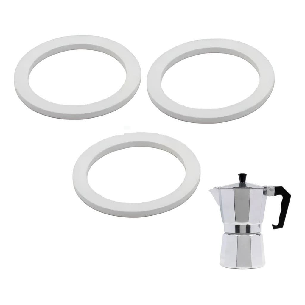 Kit 3 Borrachas Anel De Vedação Cafeteira Italiana 6 Cafés