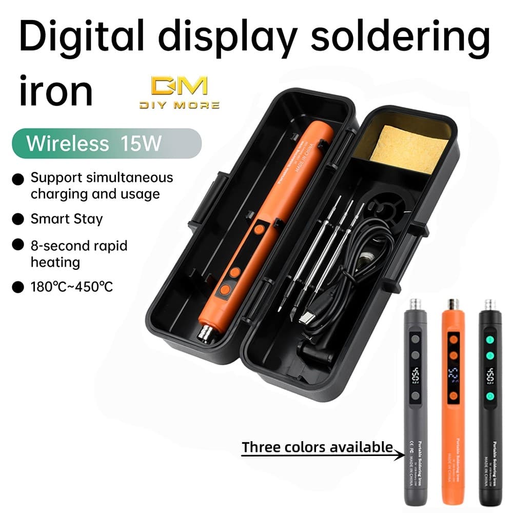 DIYMORE USB Temperatura Inteligente Ferro De Solda Ajustável Tipo C interface Sem Fio Pequeno mini