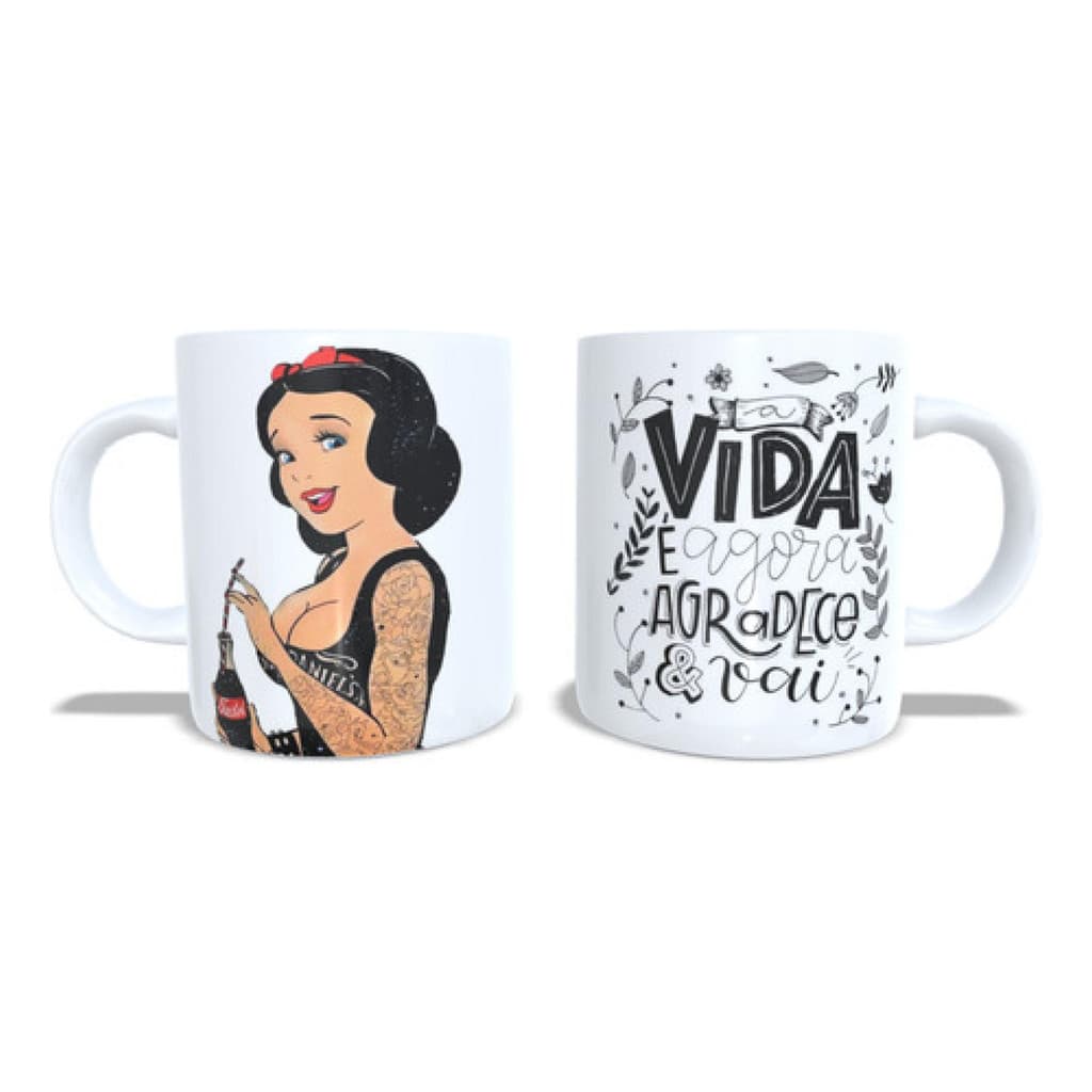 Caneca De Café A Vida É Agora Agradece E Vai C/ Caixa 325 Ml