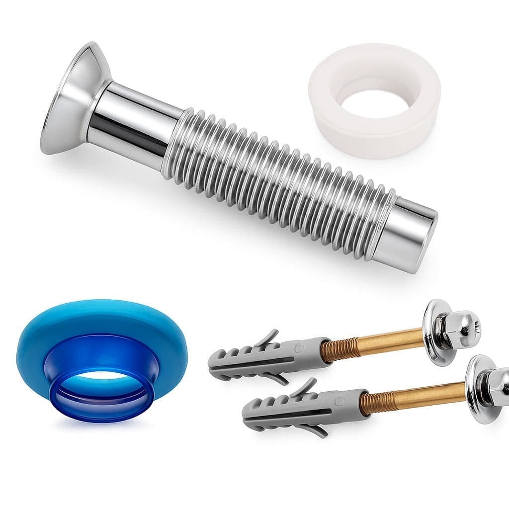 Kit Anel de Cera + Tubo e Fixação p/ Vaso Sanitário Premium