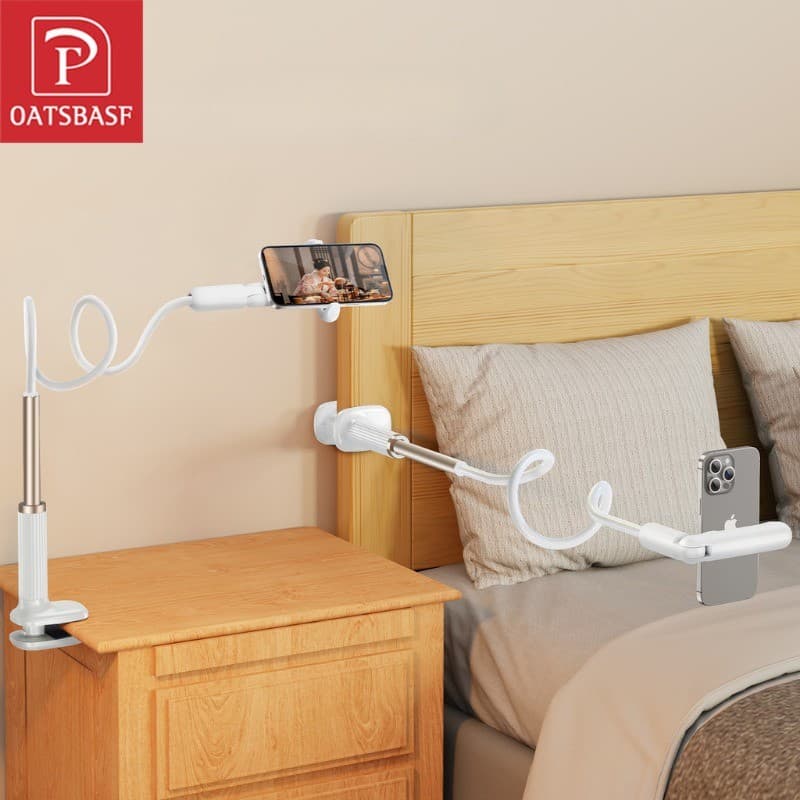 OATSBASF 360 Braço Flexível Rotativo Suporte Para Celular Cama Ajustável Mesa Sofá Preguiçoso Clipe Telefone
