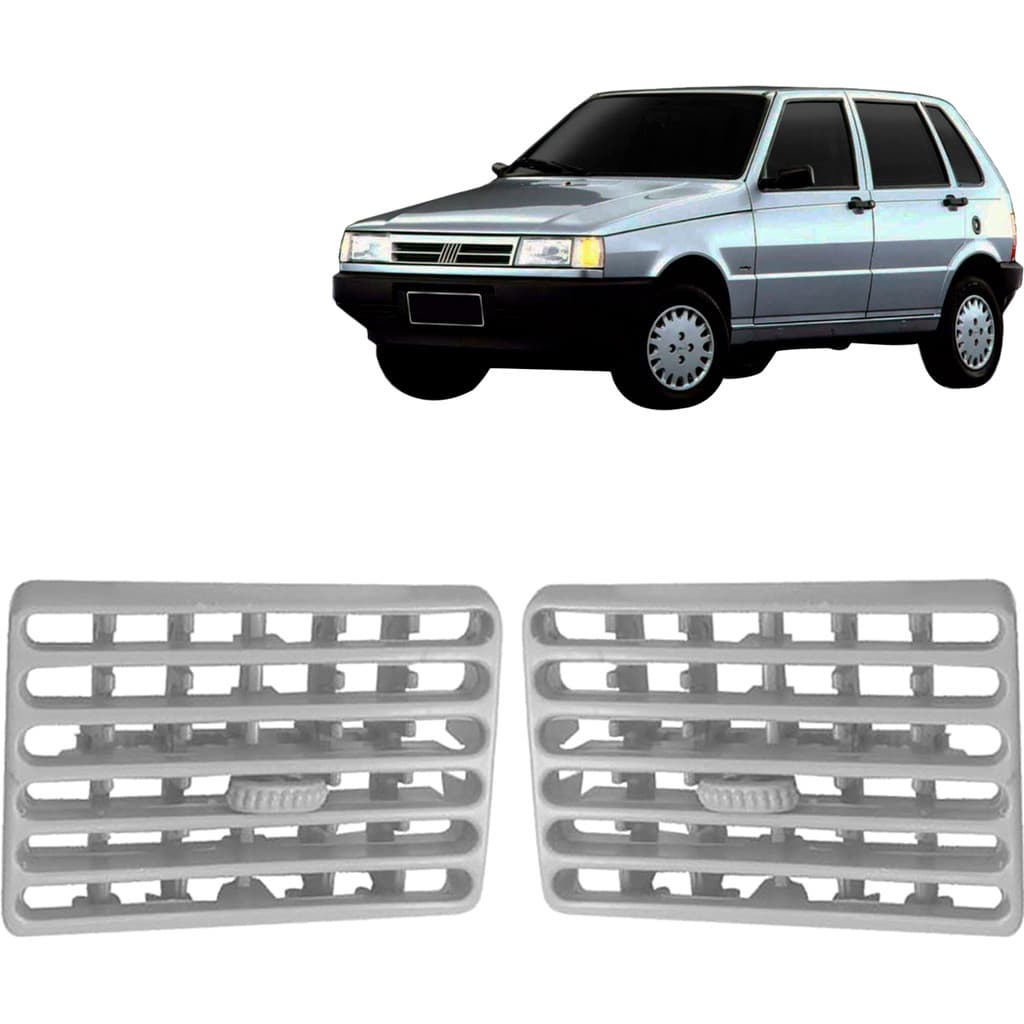 PAR DIFUSOR DE AR LATERAL UNO 1995 1996 1997 1998 1999 2000 A 2010 CINZA