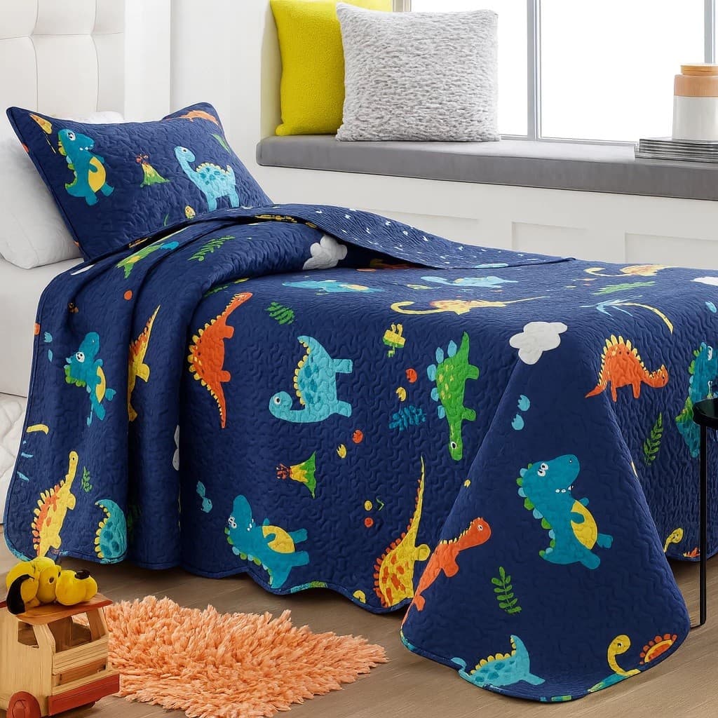 Cobre Leito Infantil Solteiro Rozac Patchwork Teen Kids Colcha Dupla Face Envio Imediato