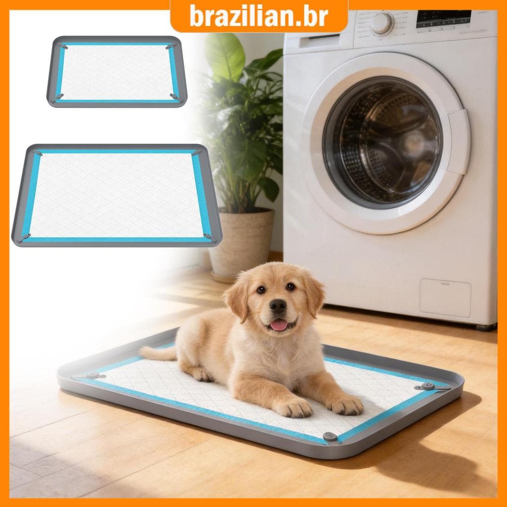 Suporte De Almofada De Xixi Para Cães , Silicone Filhotes , Sem Derramamento , Borda Elevada , À Prova De Vazamento , Ta
