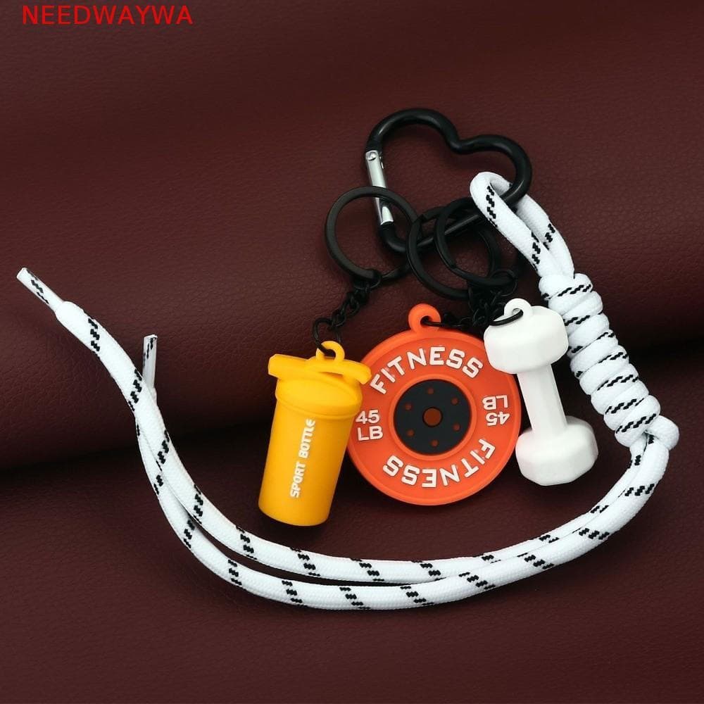 NEEDWAYWA Simulação Halteres Chaveiro , Saco Charme Criativo Placas De Barra Mini