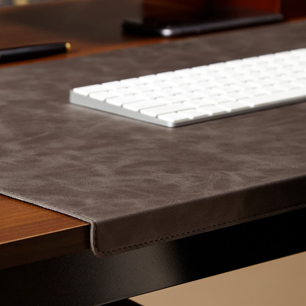 Su Yan On * Almofada de mesa dobrada, Mouse pad de pulso grande, teclado de couro, fivela, toalha de mesa para escrita l