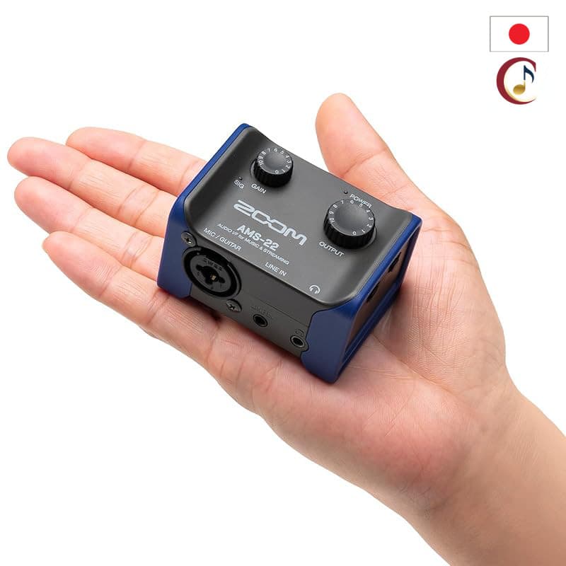 ZOOM AMS-22/24/44 USB-C Audio Interface with Loopback for Streaming & Recording, Compact, Mobile-Compatible (2x2/2x4/4x4