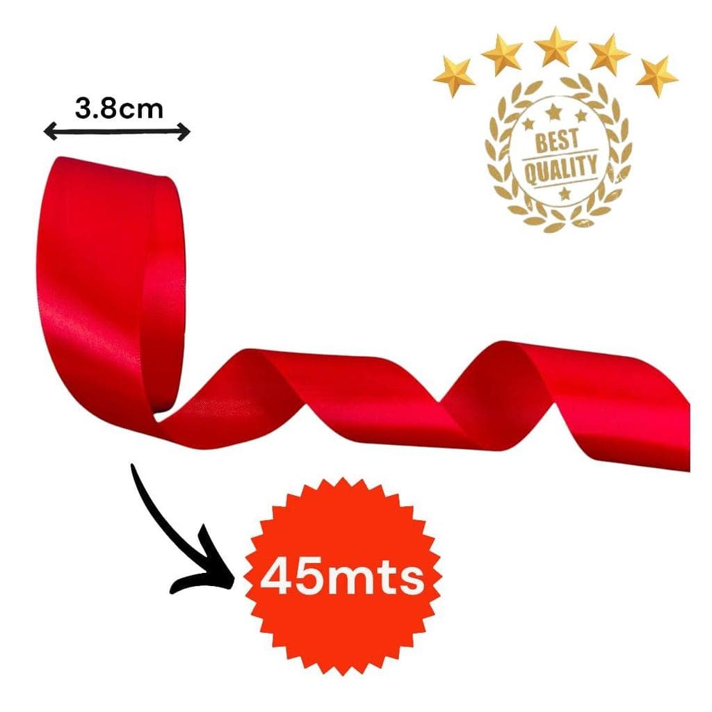 FITA DE CETIM - QUALIDADE SUPERIOR - 3,8cm x 45m MELHOR QUALIDADE