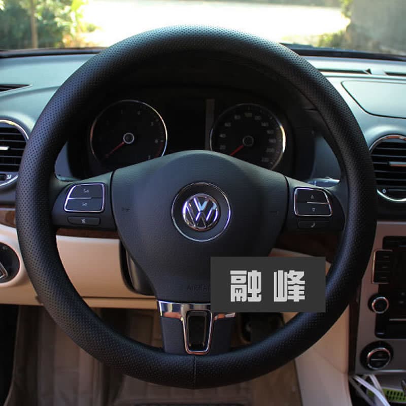 Capa de volante de carro perfurada e respirável DF, atacado, dropshipping transfronteiriço, capa premium de couro simple