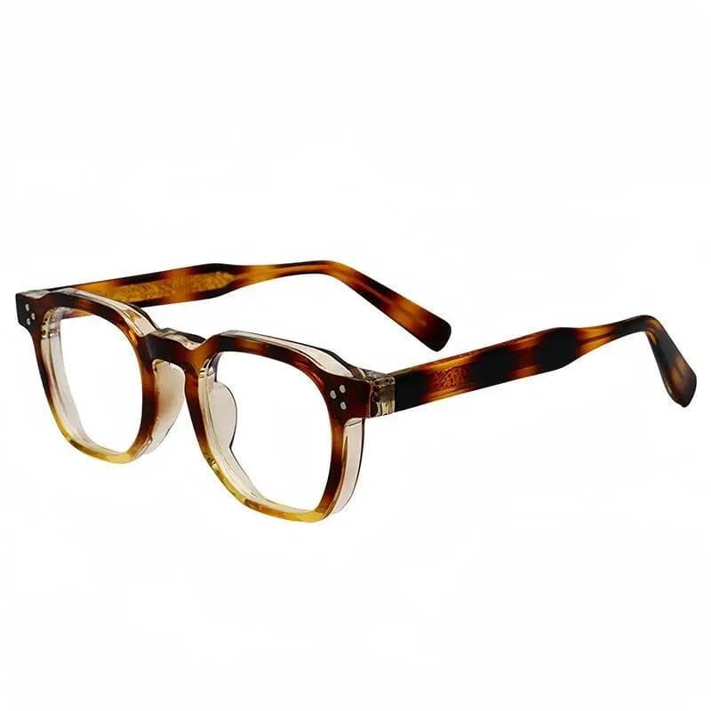 Armações De Óculos Quadradas Retrô Masculinas , Lentes Planas Anti-Luz Azul TR90 , Ópticas De Alta Qualidade Para Mulher