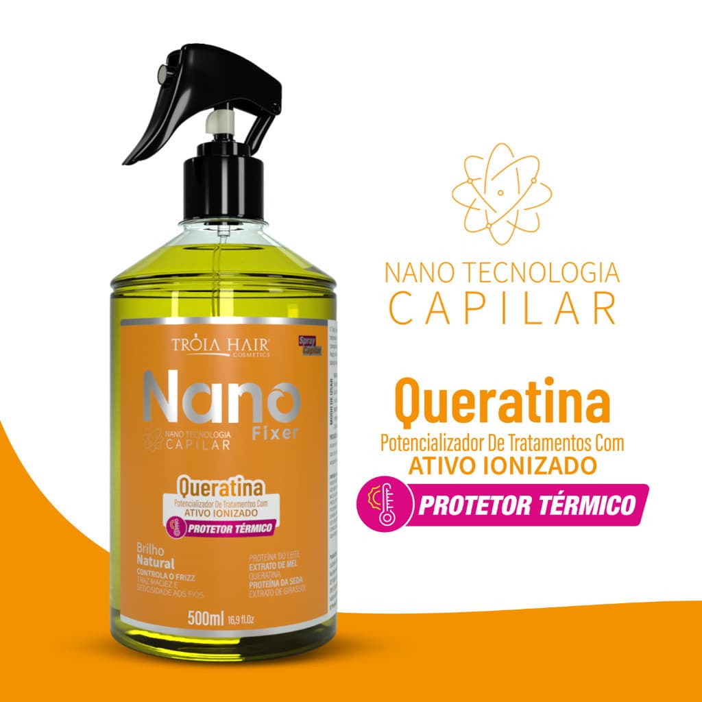 Nano Fixer Queratina - Troia Hair |Potencializador de Tratamento