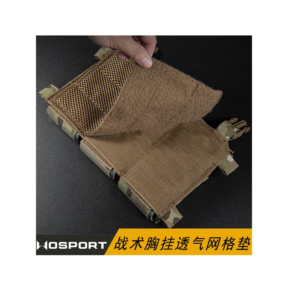WOSPORT tático peito pendurado almofada de malha respirável MK3 MK4 D3CRM Universal peito pendurado barriga bolso espaça