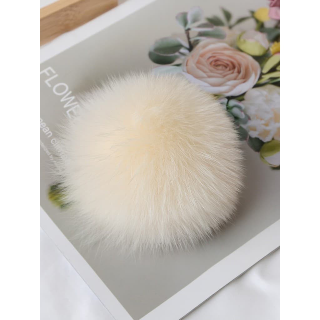 Bola de pele Real pele de raposa DIY Material artesanal acessórios roupas saco de sapato pele de grandes dimensões bola