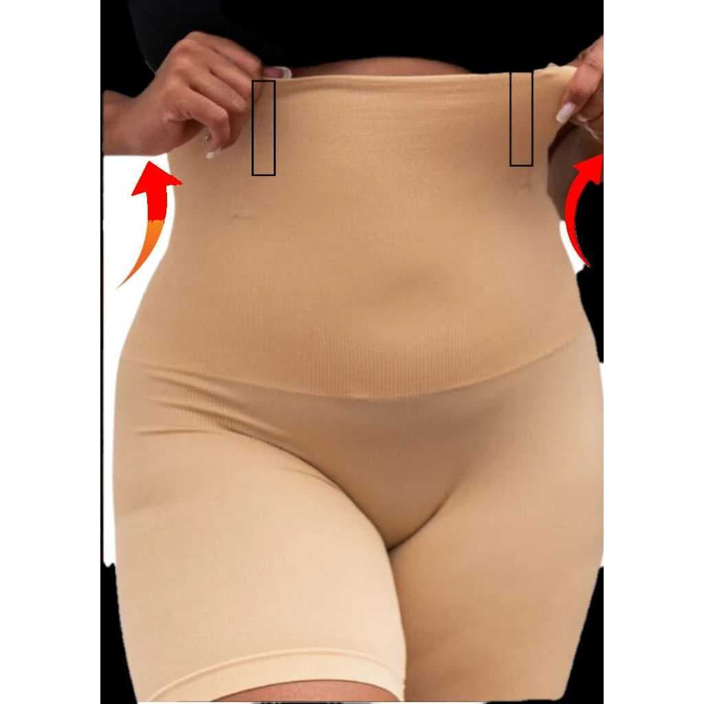 SHORT CINTA MODELADOR ORIGINAL 4 Barbatanas - Alta Compressão - Não Enrola - Empina Bumbum Plus Size