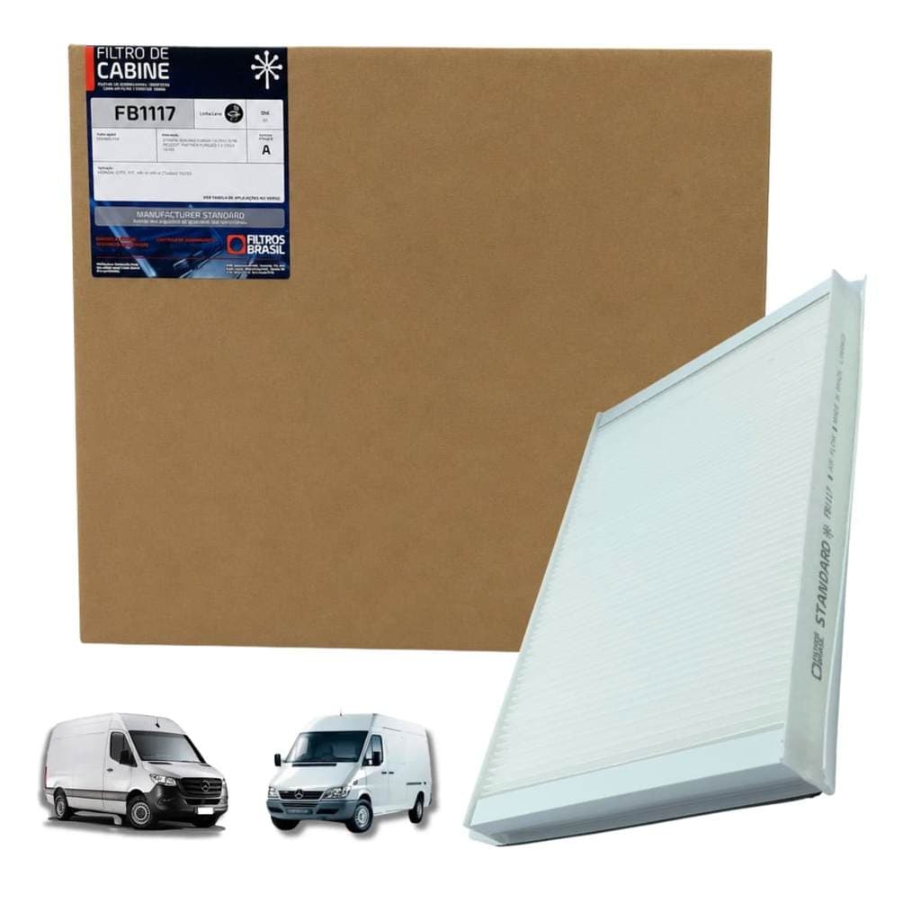 Filtro De Cabine Ar Condicionado Van Mercedes Sprinter 311 313 413 415 515 2.2 Om651