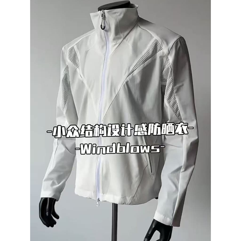 Roupas de proteção solar de seda gelada com sensação fresca, roupas masculinas de outono, leves e respiráveis para cicli