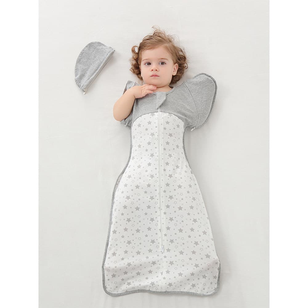 Bebê anti-surpresa saco de dormir bebê recém-nascido estilo render Swaddle manga destacável anti-susto ferramenta útil p
