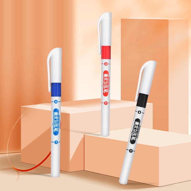 BAOKE (BAOKE) MP2934 Forro de arte de duas cabeças pode adicionar lavagem de tinta 3 cores opcionais caneta de pintura p