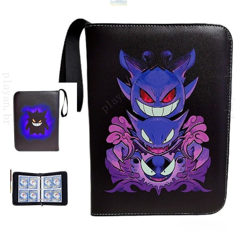 Álbum de Cartas Pokémon 52 Estilos 400 Páginas 2x2 Pasta de Grande Capacidade Coleção de Cartas de Couro Álbum com Zíper