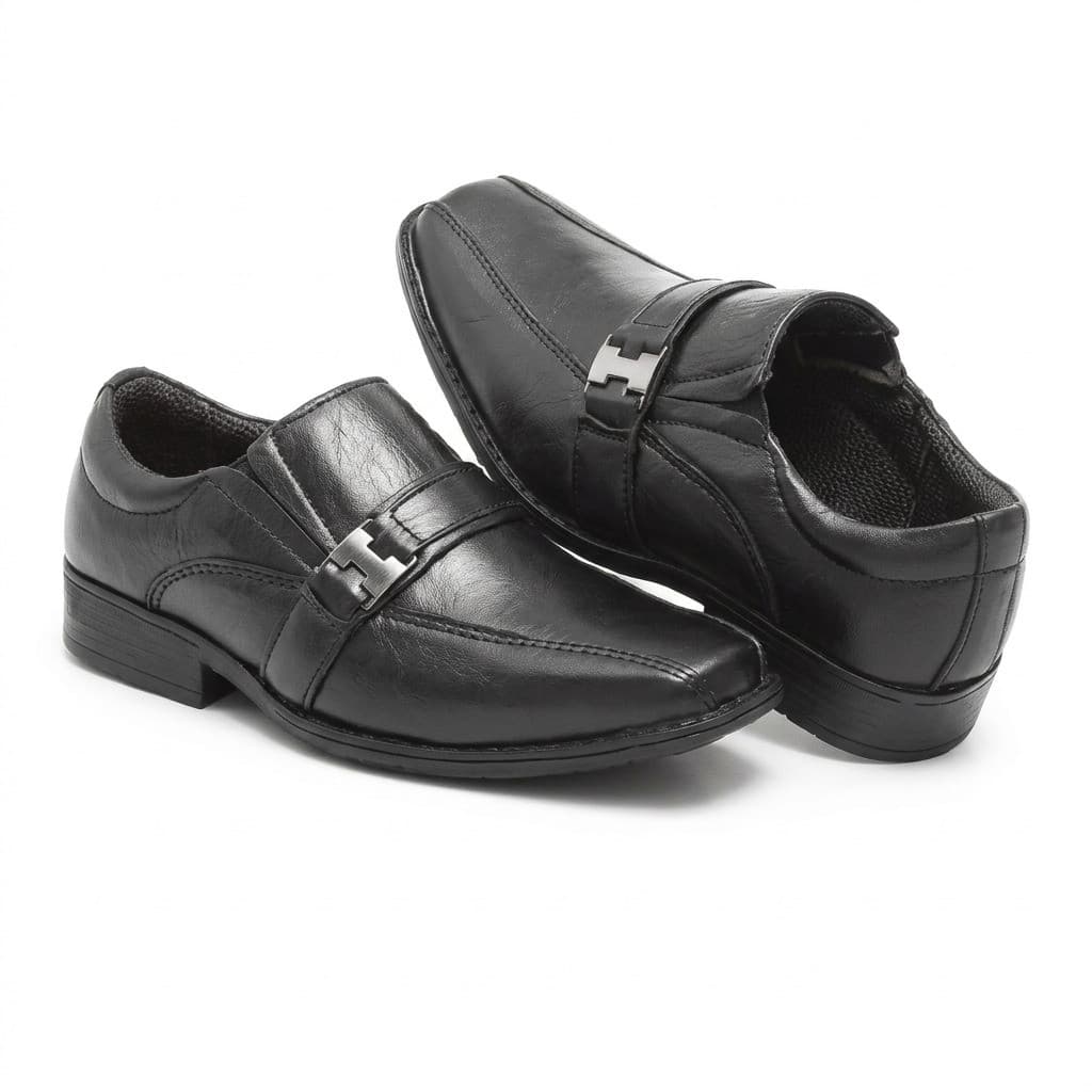 Sapato Social Infantil Menino Preto Premium Festa Casamento