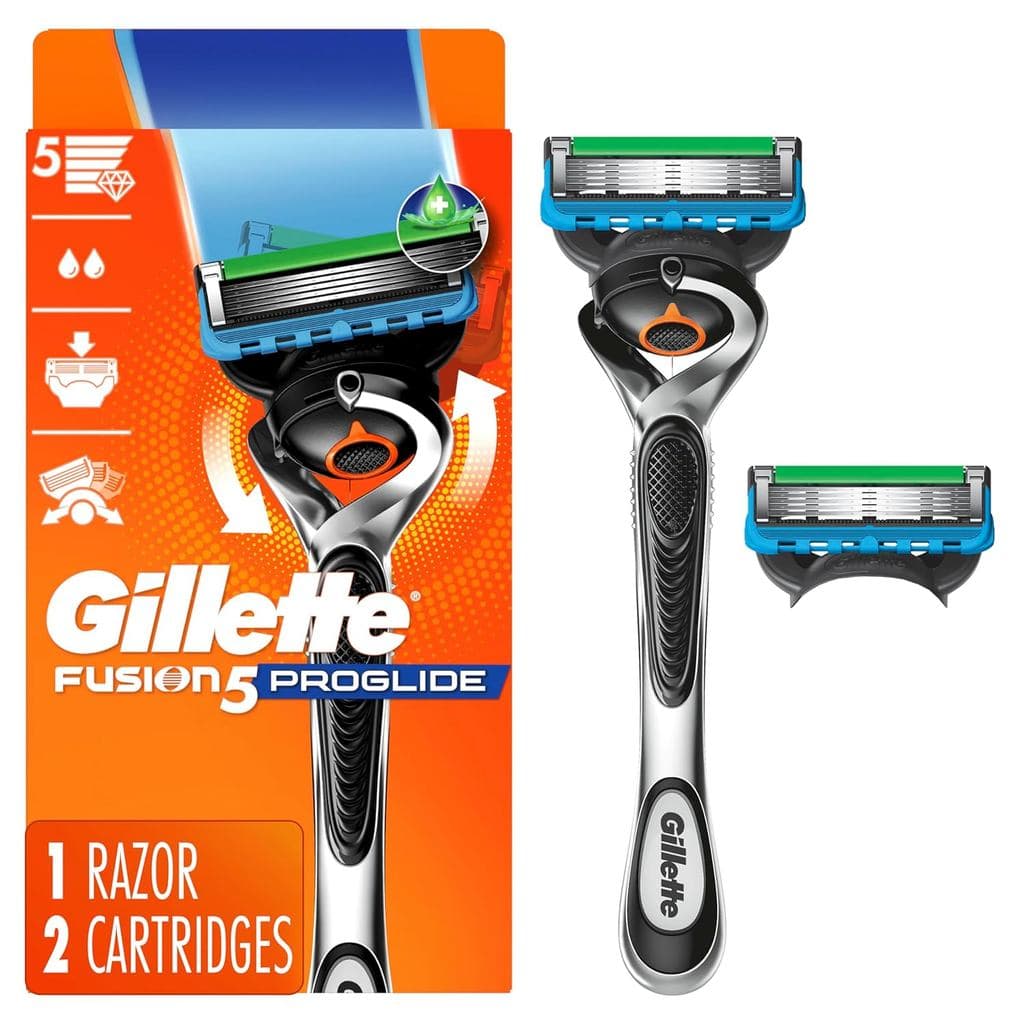 Aparelho de Barbear Gillette ProGlide para Homens, Cabo + 2 Refil de Lâminas IUNH