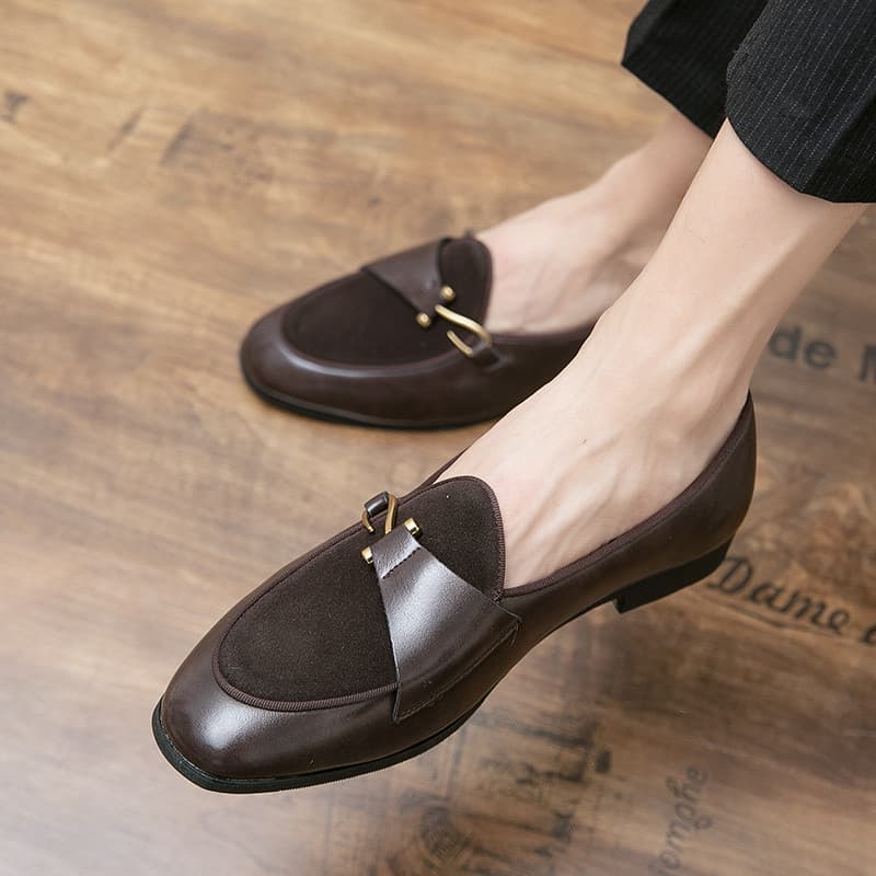 Primavera verão cabeleireiro sapatos de couro masculino versão coreana na moda britânico brilhante aumento interno 4cm6