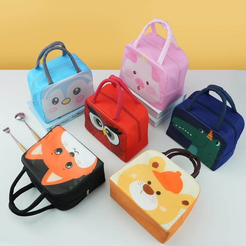 Bonito com bolsa de arroz isolado lancheira saco estudante crianças lancheira saco de armazenamento almoço trabalhador d