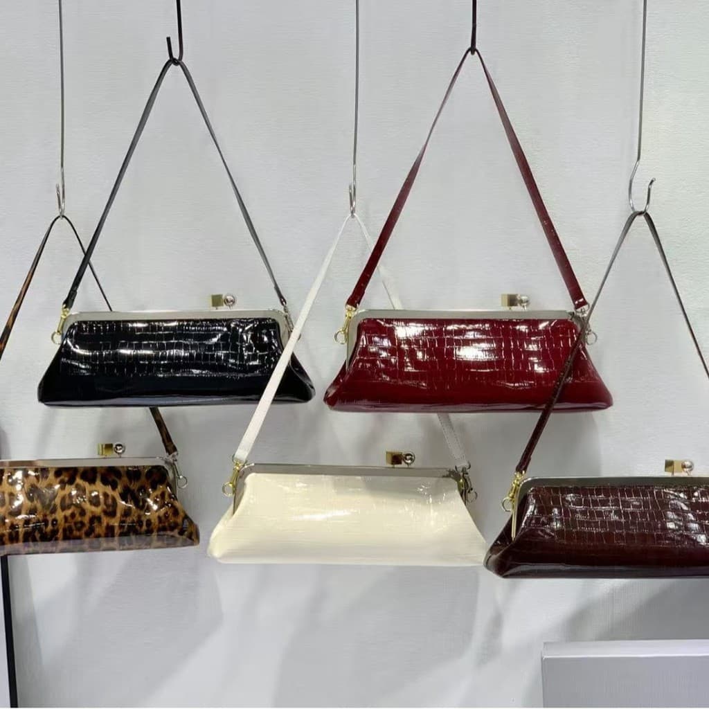 Bolsa de couro estilo francês, ocasiões formais, bolsa de ombro para viagem de lazer noturno