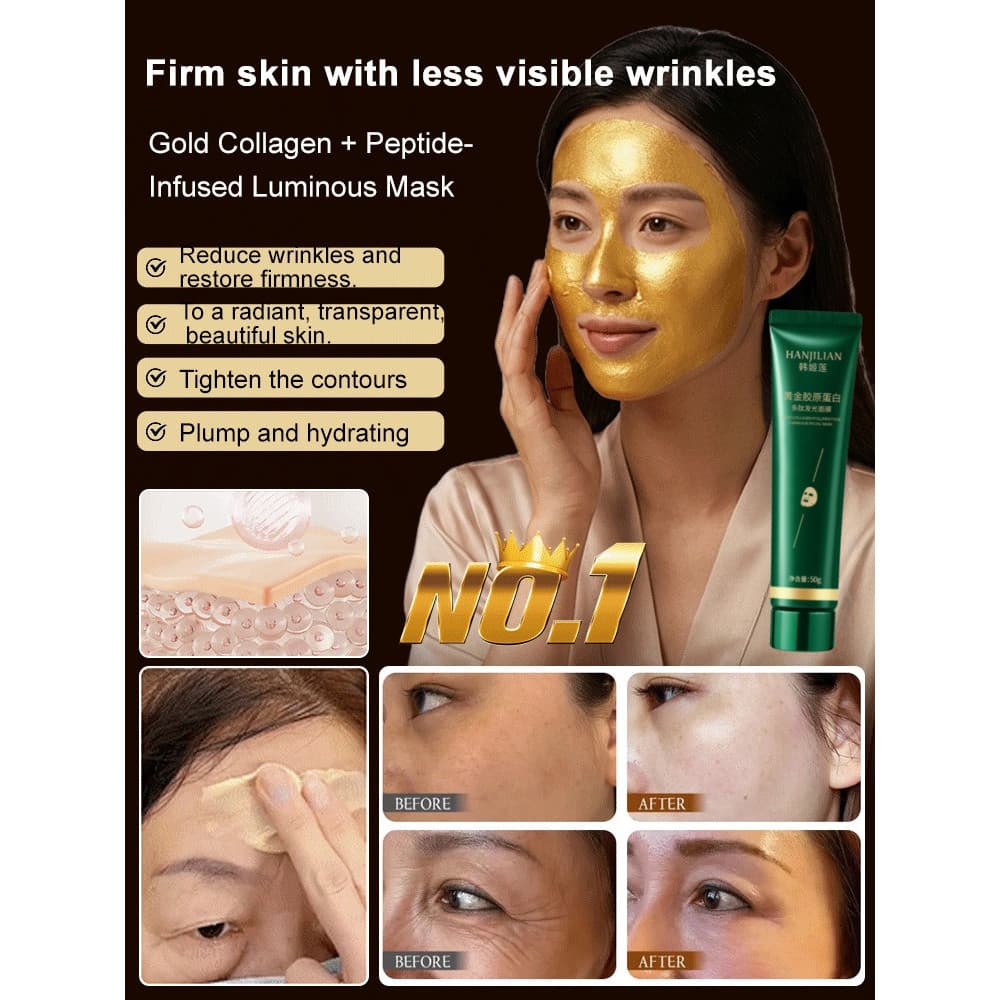 [Máscara Anti-Envelhecimento] 24K Gold Peel Off Mask Colágeno/Hidratante/Anti-Rugas