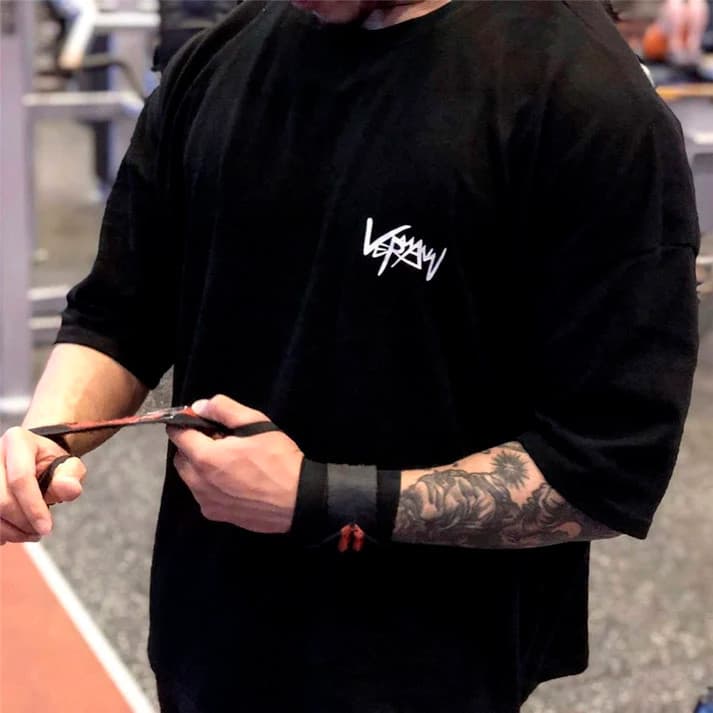 Camisa Oversized Treino Academia Fit Camiseta Larga Streetwear Várias Estampa Blusa Casual Masculina