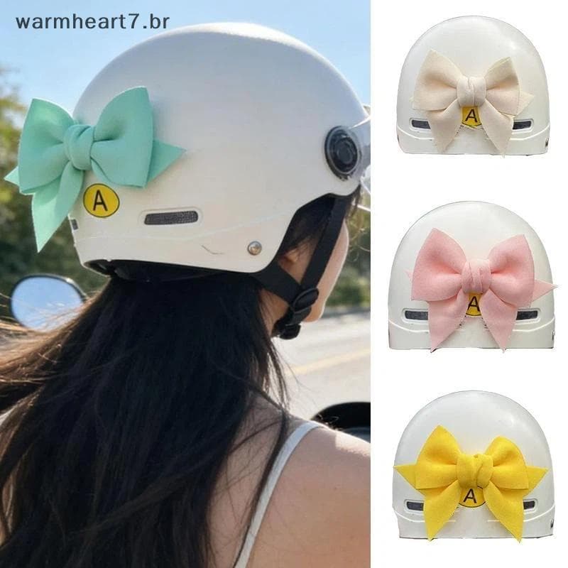 Quente Capacete De Motocicleta Arco Decoração Exclusivo Capacetes De Patinação Acessório Colorido Bowknot Design Para Mo
