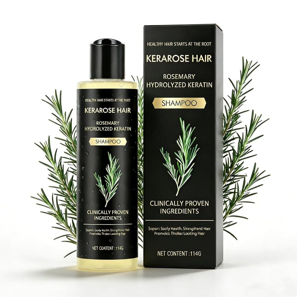 Shampoo de Alecrim para Crescimento Capilar, Shampoo de Alecrim com Biotina, Limpador Capilar Fortificante e Hidratante