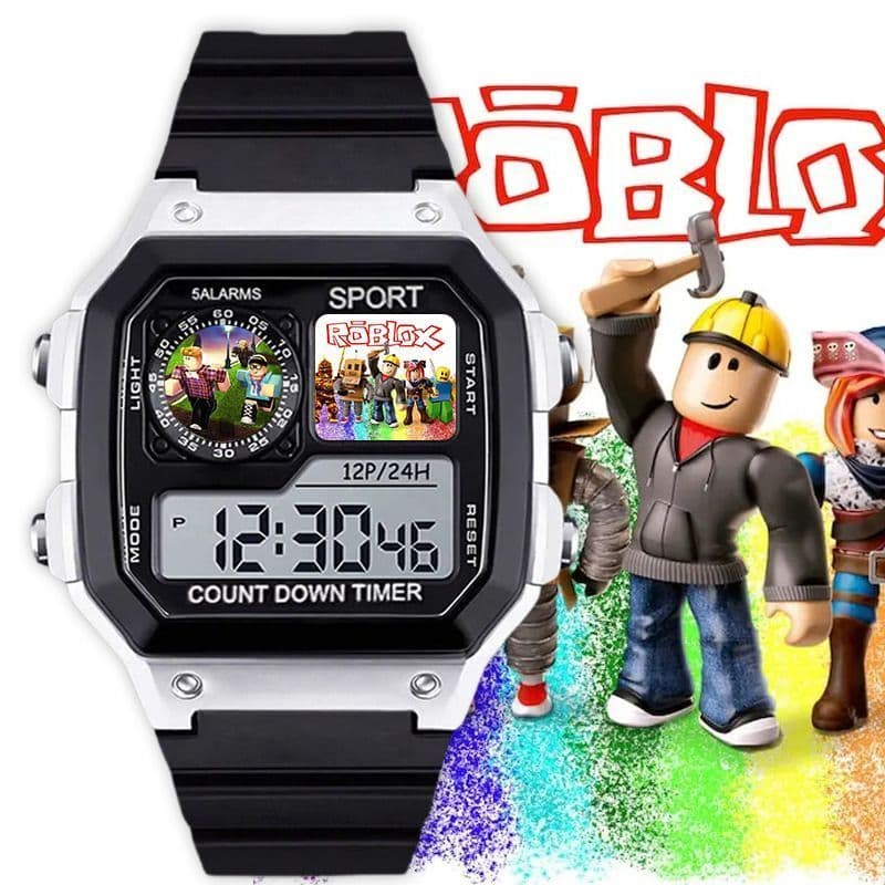 R ROBLOXforsaken ROBLOXforsaken Relógio eletrônico esportivo Relógio de pulso Digital Modelo de estudante do ensino médi