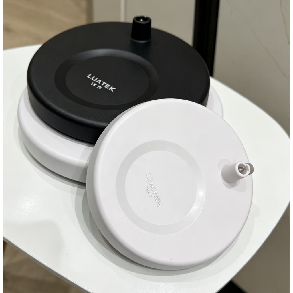 Base para Luminária de Mesa LUATEK LK-779 | Base Ponderada Estável | Branco e Preto