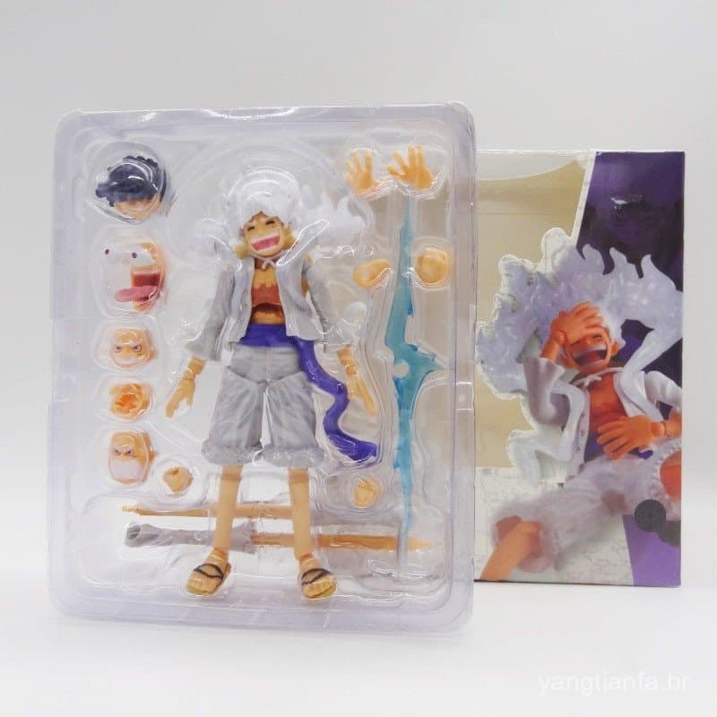 SHF One Piece Monkey D. Luffy Gear 5 Figura de Ação de 16cm Modelo de Anime Brinquedo de PVC Presente GW0D